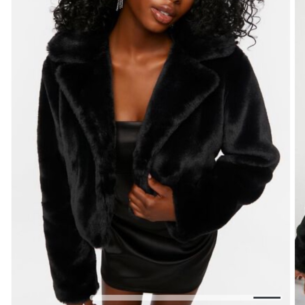 Plush Cropped Coat